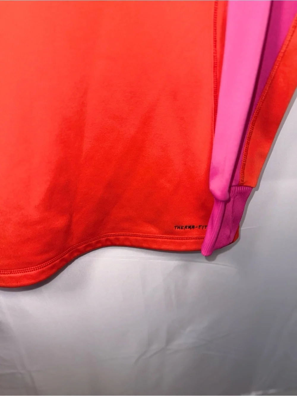 Nike Therma-Fit Women Orange & Pink Logo Pullover Hoodie Size Large